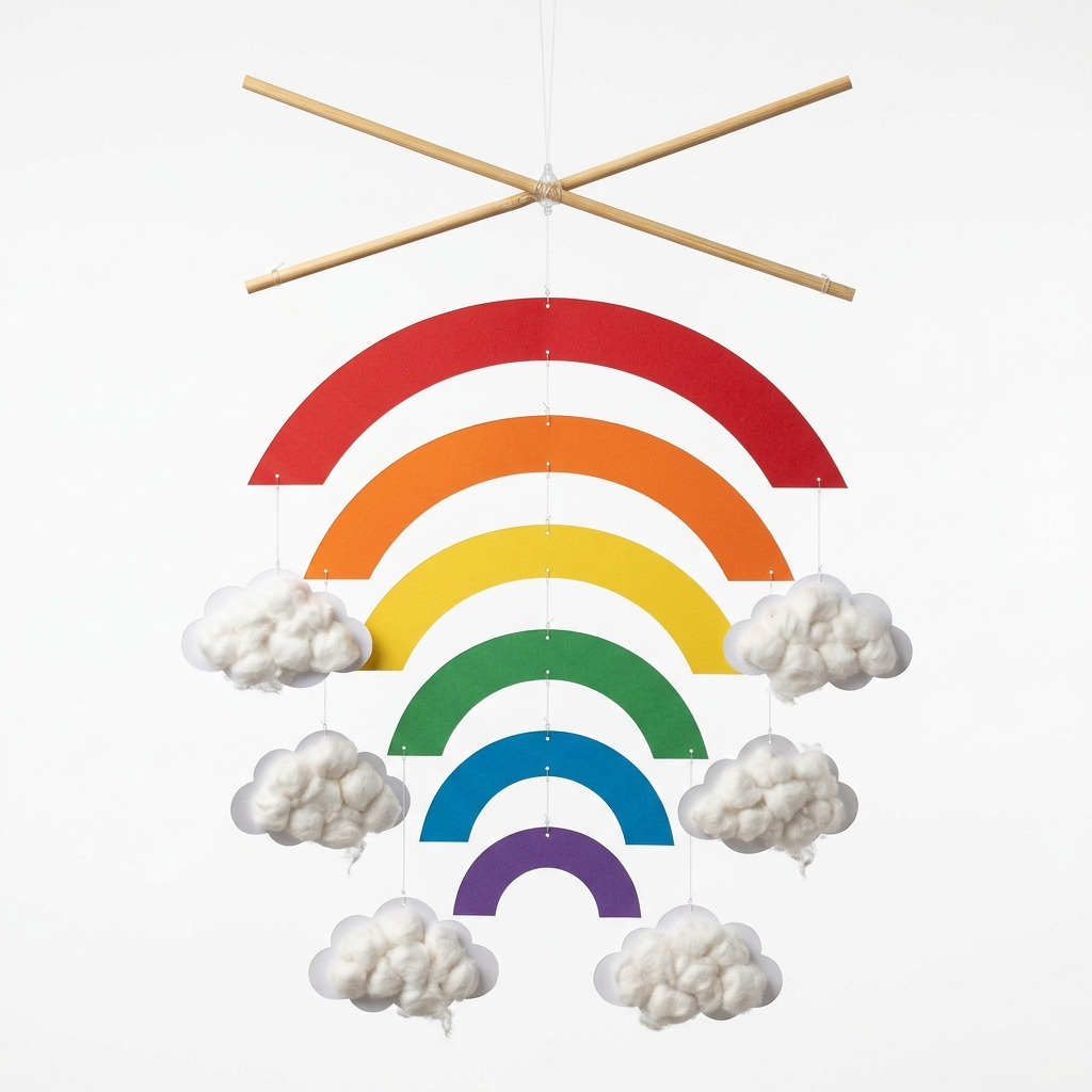 How to Make a Rainbow Cloud Mobile from Cardstock — An Easy DIY Anyone Can Do
