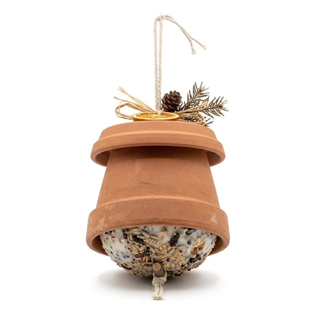 How to Make a Terracotta Pot Bird Feeder Bell with Coconut Fat — An Easy DIY Anyone Can Do
